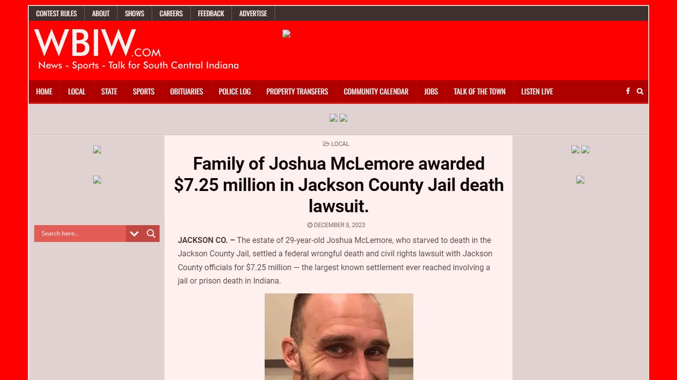 Family of Joshua McLemore awarded $7.25 million in Jackson County Jail ...
